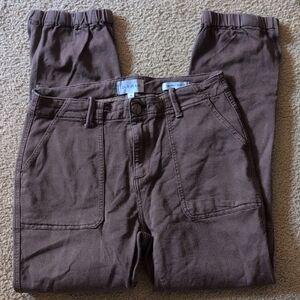 Lola Jeans Chocolate Brown High Rise Olivia RD Brown Joggers Size Medium